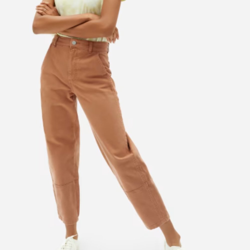 ISO Everlane Utility Barrel Pant in Tawny Brown